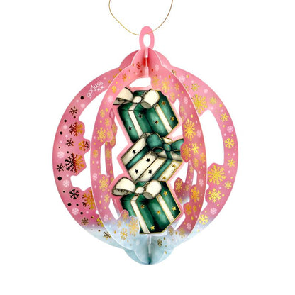 Комплект от 3 бр Коледна 3D декорация Santoro Gorjuss Mеrry and Bright - Cosy