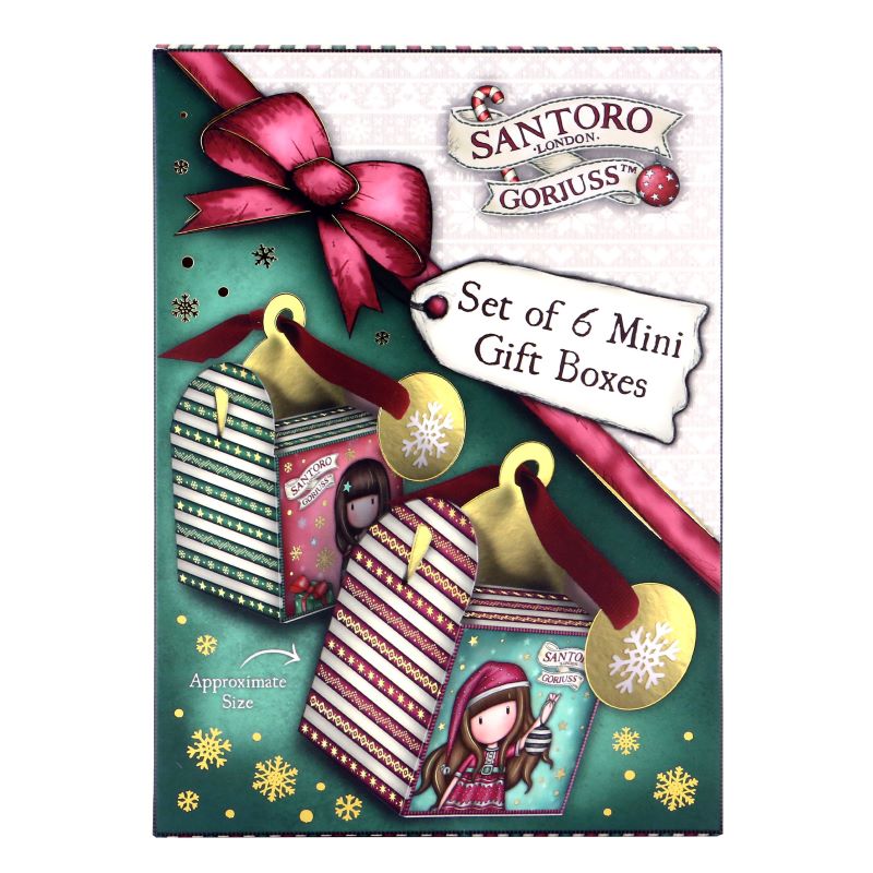 Комплект от 6 бр мини подаръчни кутии Santoro Gorjuss Mеrry and Bright