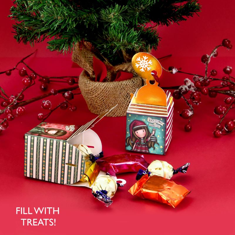 Комплект от 6 бр мини подаръчни кутии Santoro Gorjuss Mеrry and Bright