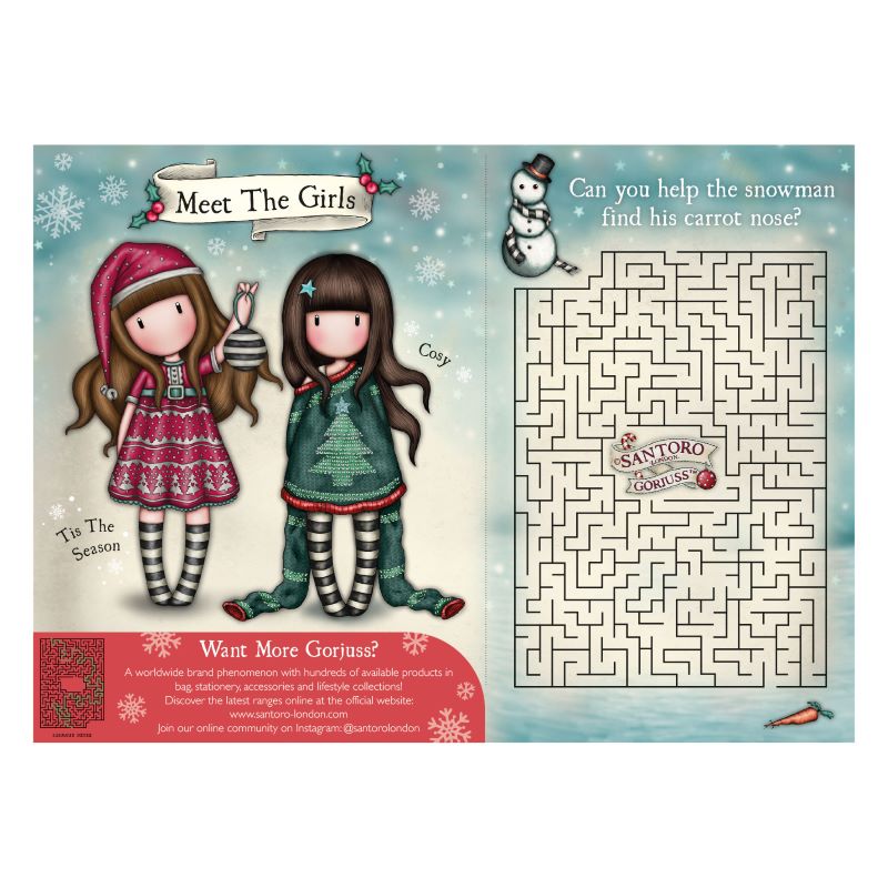 Коледен пъзел 1000 части Santoro Gorjuss Mеrry and Bright