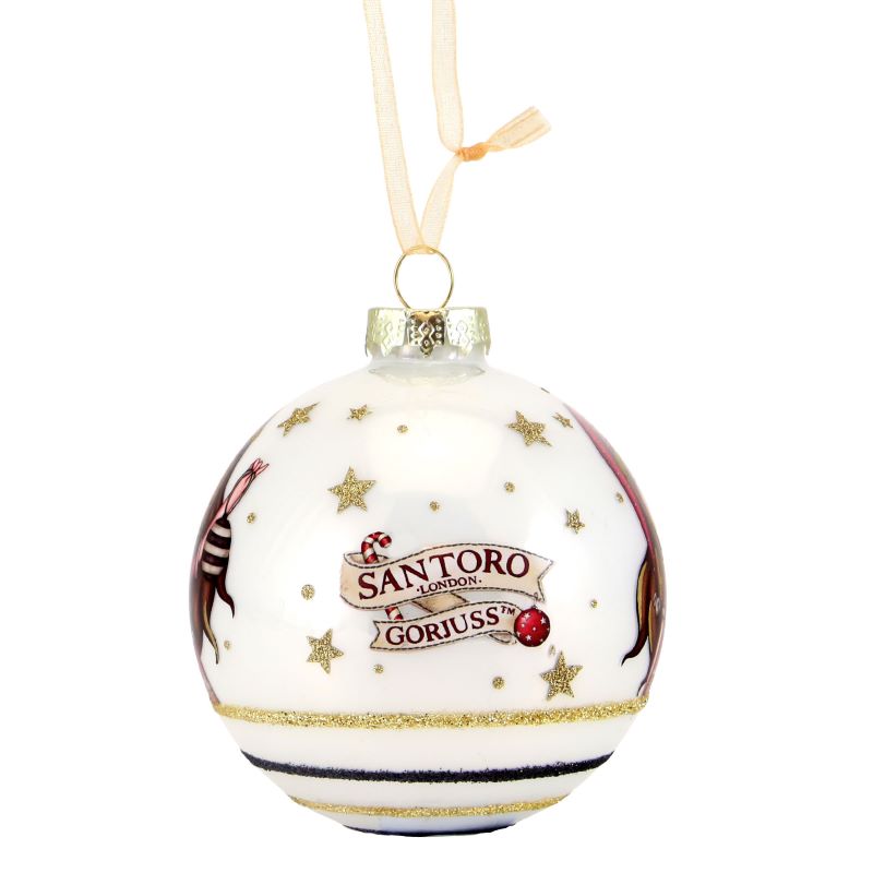 Комплект от 2 бр Коледни играчки за елха Santoro Gorjuss Mеrry and Bright