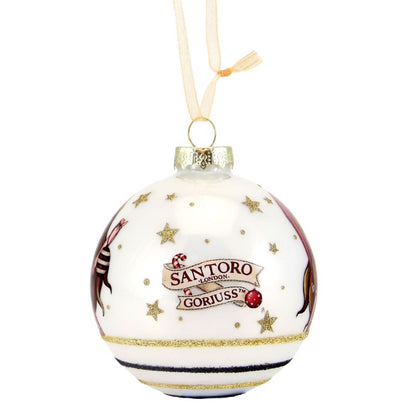 Комплект от 2 бр Коледни играчки за елха Santoro Gorjuss Mеrry and Bright