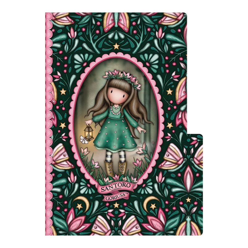 Комплект от 2 тетрадки с широки редове Santoro Gorjuss In The Forest - Little Mushroom / Woodland Wildflower
