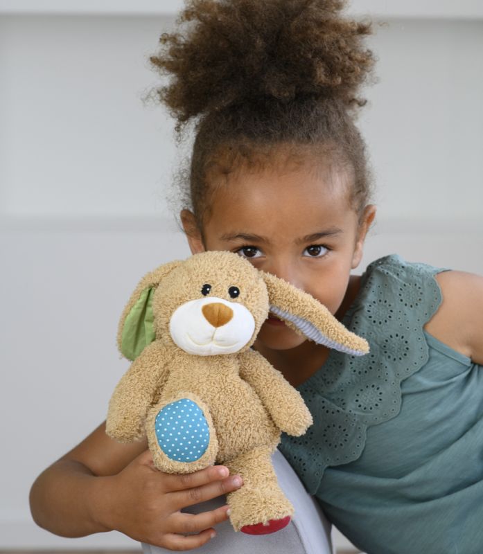 Плюшен нагряващ се мини бебе-заек от Warmies