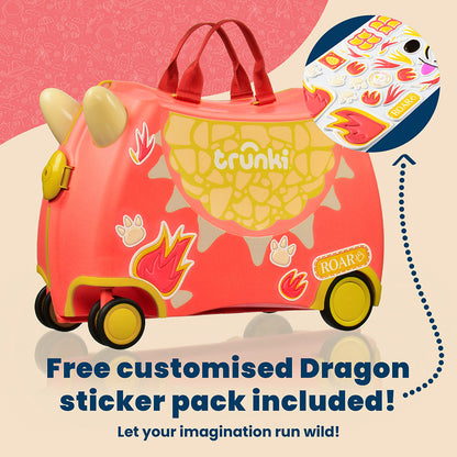 Детски куфар Trunki Dylan the Dragon Red