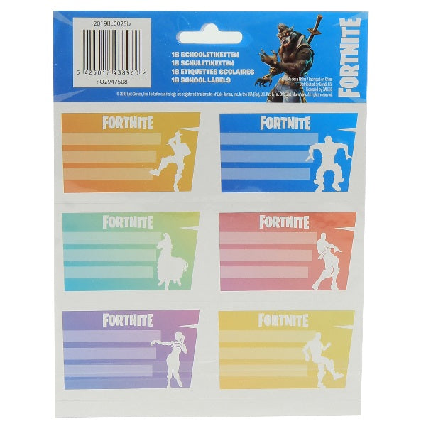 Ученически етикети FORTNITE dances - 18 бр.