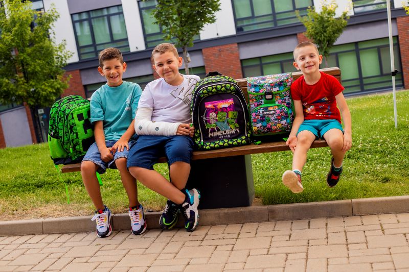 Ученически сет Minecraft Ergonomic - 3 части (раница, несесер и спортна торба)