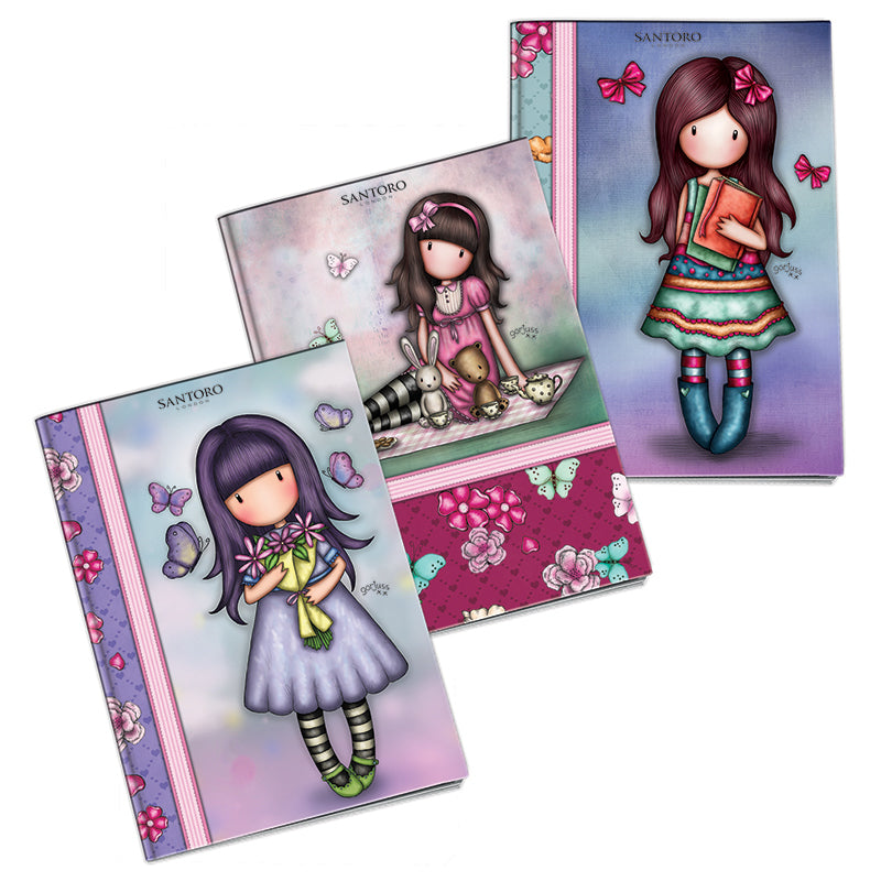 Тетрадка с твърди корици Santoro Gorjuss А4, Асортимент, 3 вида