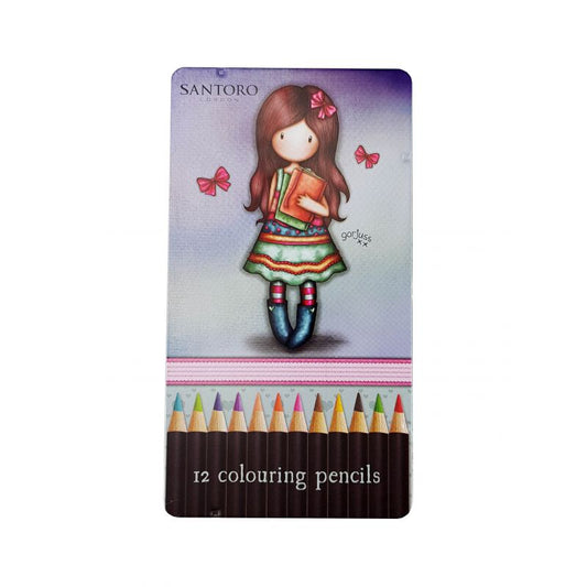 Цветни моливи Santoro Between The Pages в метална кутийка