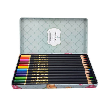 Цветни моливи Santoro Between The Pages в метална кутийка