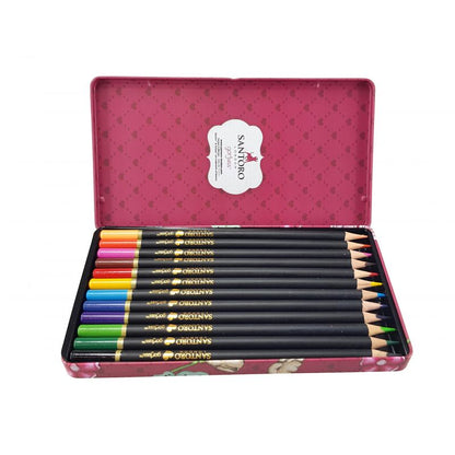 Цветни моливи Santoro Enjoy The Little Things в метална кутийка