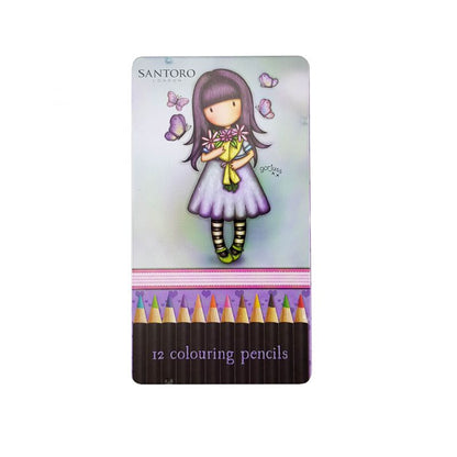 Цветни моливи Santoro Send Me Flowers в метална кутийка