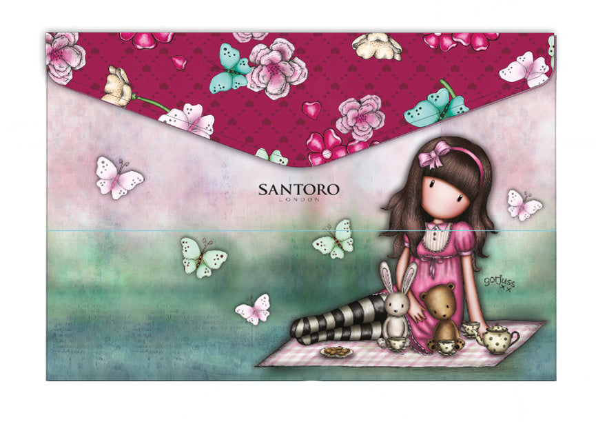 Папка плик с копче А4 Santoro Gorjuss, Асортимент