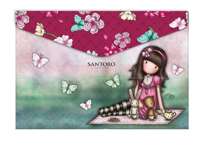 Папка плик с копче А4 Santoro Gorjuss, Асортимент