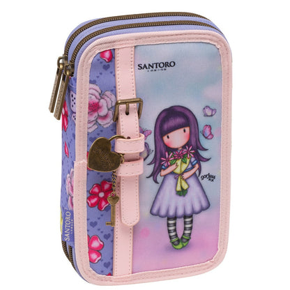 Ученически несесер със съдържание Santoro Gorjuss Send Me Flowers