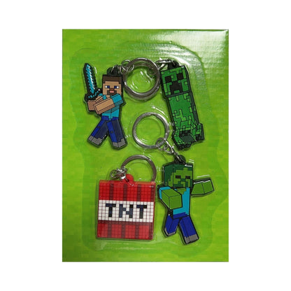 Комплект с 4 гумени ключодържателя Minecraft