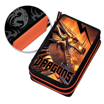 Ученически несесер със съдържание и две отделения Dragon