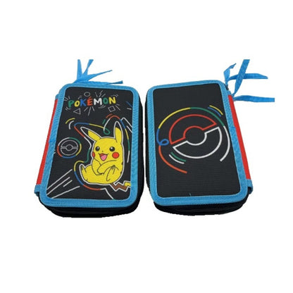 Ученически несесер със съдържание и две отделения Pokemon