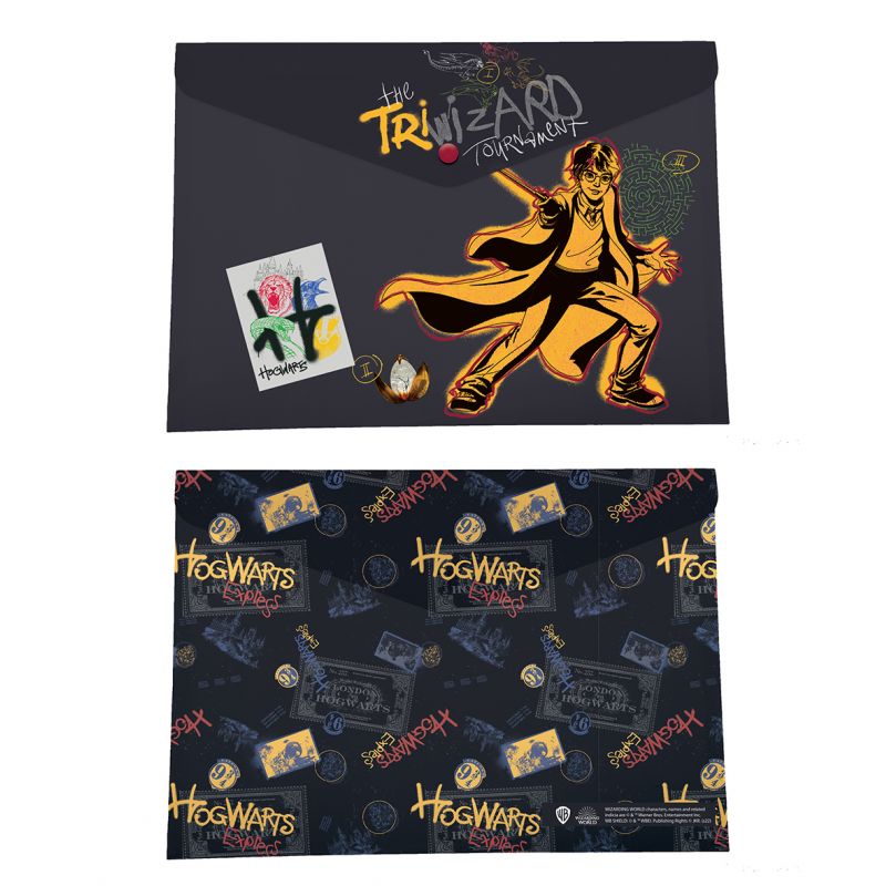 Папка плик с копче A4 Harry Potter, Асортимент