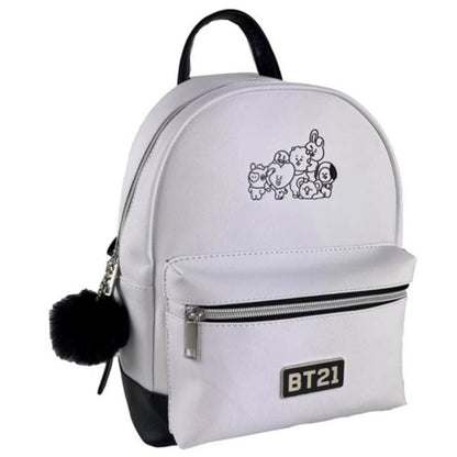 Кожена раница BT21 White