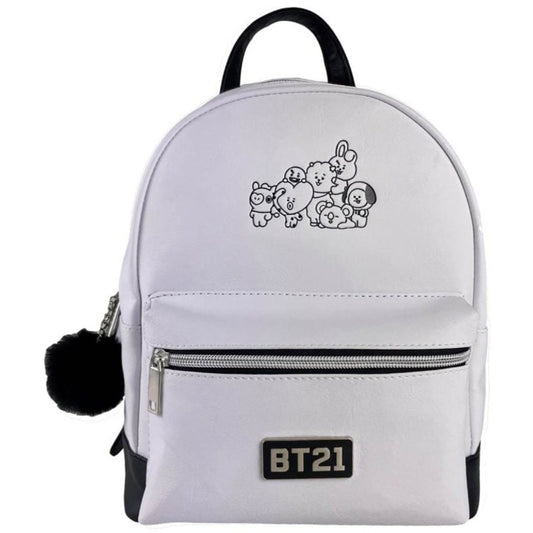 Кожена раница BT21 White