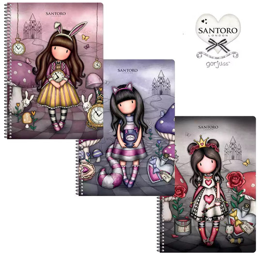 Тетрадка със спирала А5 Santoro Gorjuss, 60 листа, Асортимент