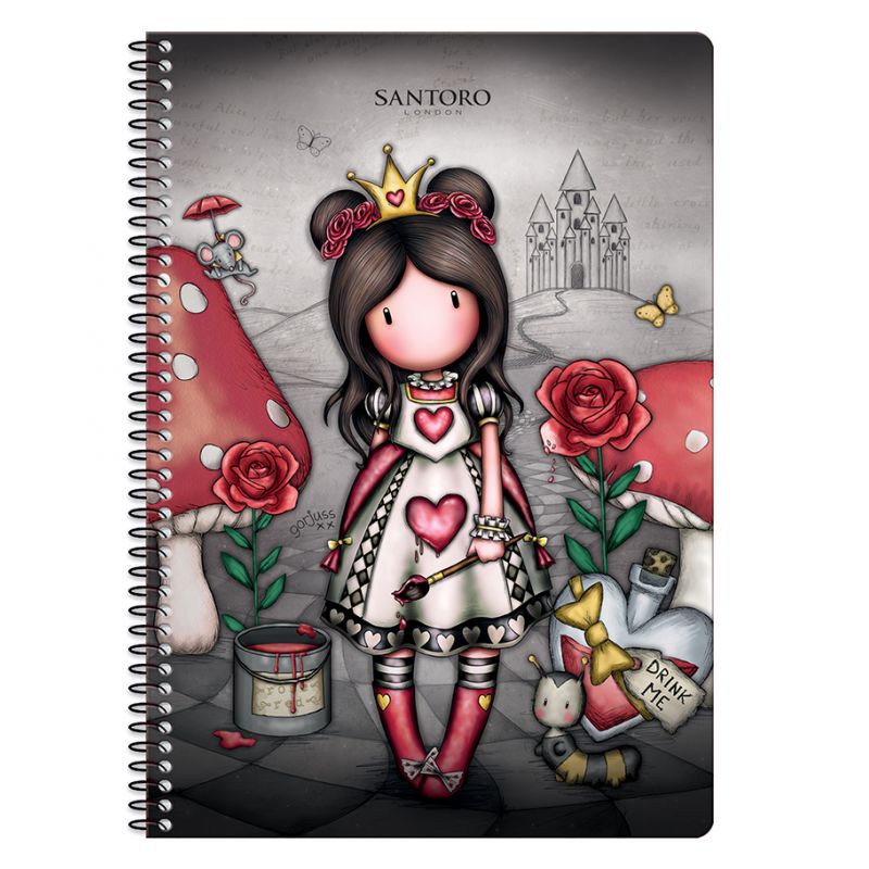 Тетрадка със спирала А5 Santoro Gorjuss, 60 листа, Асортимент