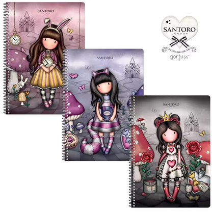 Тетрадка със спирала А5 Santoro Gorjuss, 90 листа, Асортимент