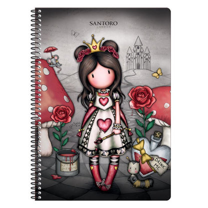 Тетрадка със спирала А5 Santoro Gorjuss, 90 листа, Асортимент