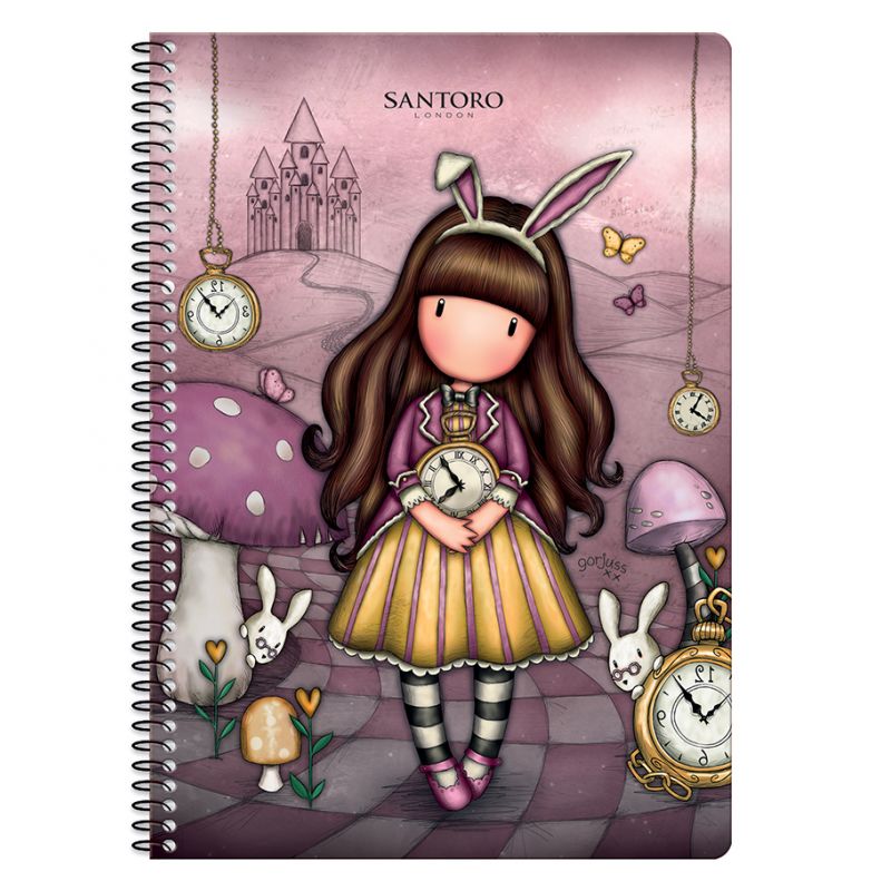 Тетрадка със спирала А4 Santoro Gorjuss, 90 листа, Асортимент