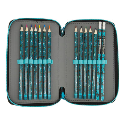 Ученически несесер Minecraft Diamond със съдържание, с 2 отделения