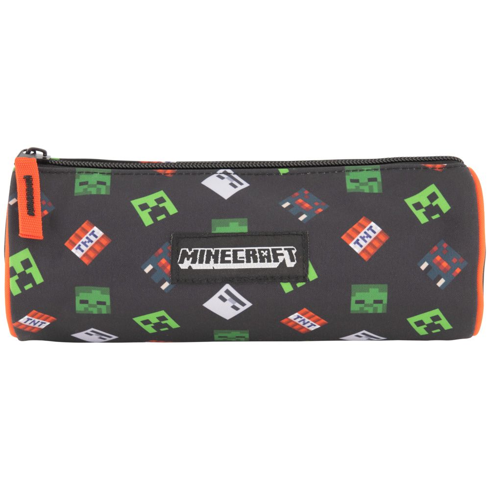 Ученически несесер, цилиндър, MINECRAFT Black без съдържание
