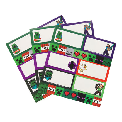 Ученически етикети Minecraft Diamond - 18 бр.