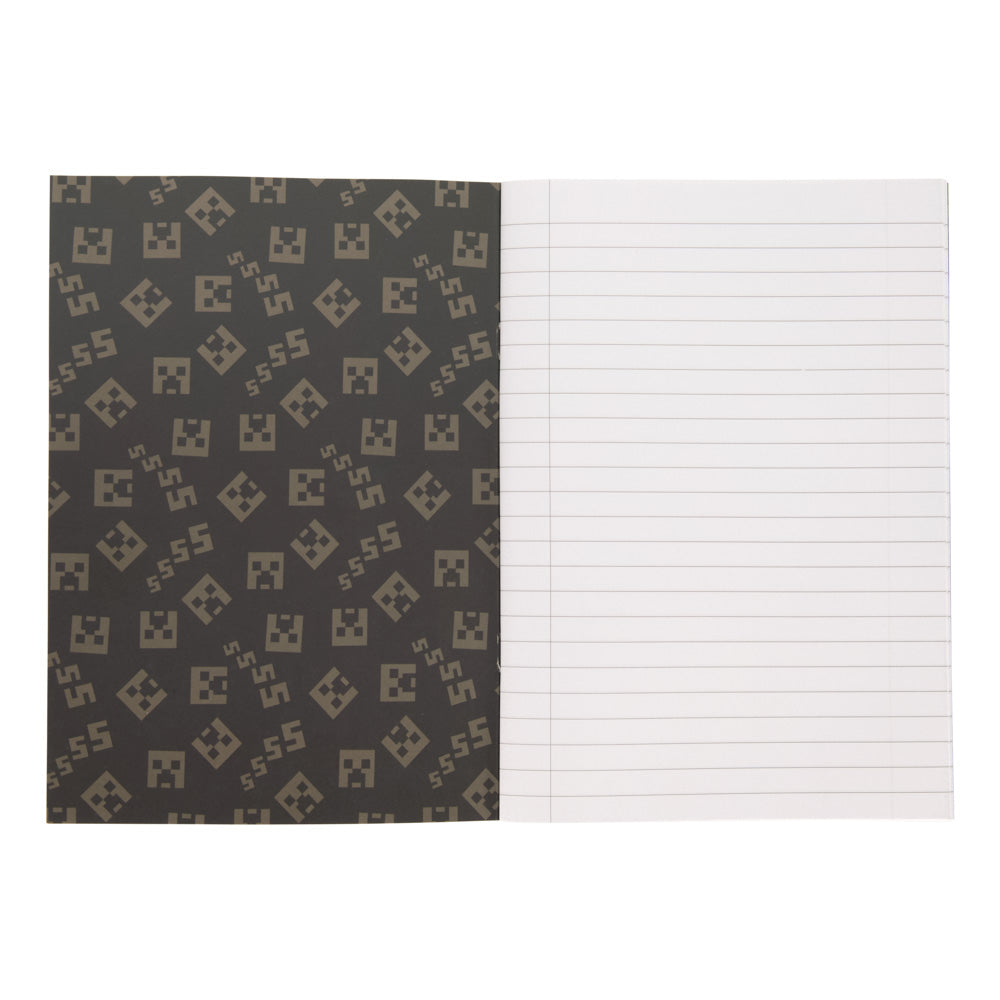 Тетрадка А5, Minecraft Creeper с широки редове