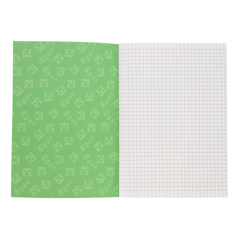 Тетрадка А5, Minecraft Creeper с малки квадратчета