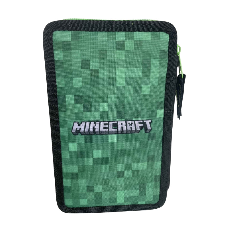 Ученически несесер с две отделения Minecraft Creeper Green