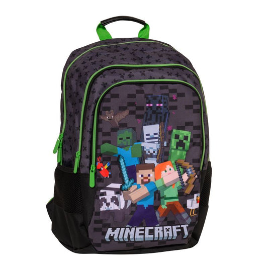 Ученическа раница Minecraft Green с несесер