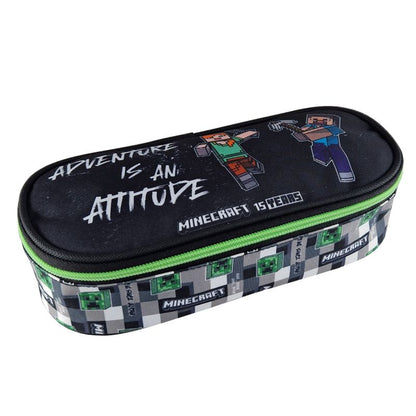 Ученически объл несесер Minecraft Black