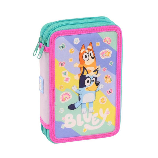 Ученически несесер със съдържание Bluey Stickers Rain