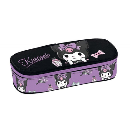 Овален ученически несесер Kuromi Sketch