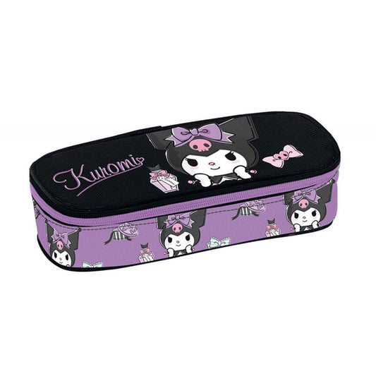 Овален ученически несесер Kuromi Sketch