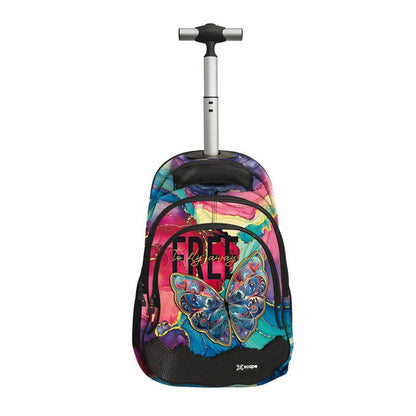 Ученическа раница на колела Xscape Butterfly Colour