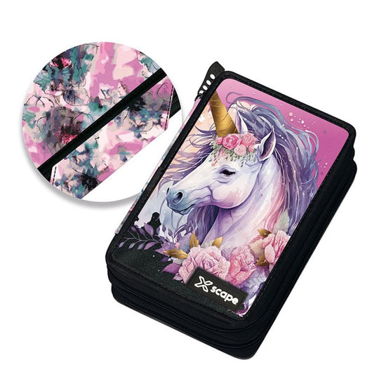 Ученически несесер със съдържание Xscape Unicorn