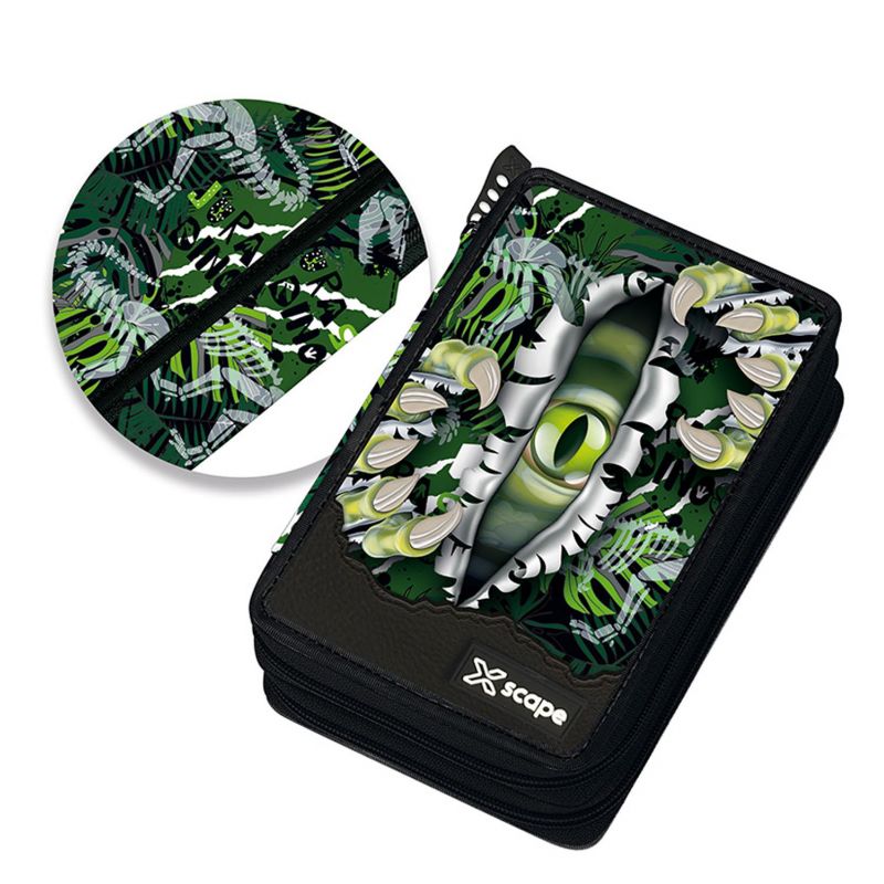 Ученически несесер със съдържание Xscape Dino