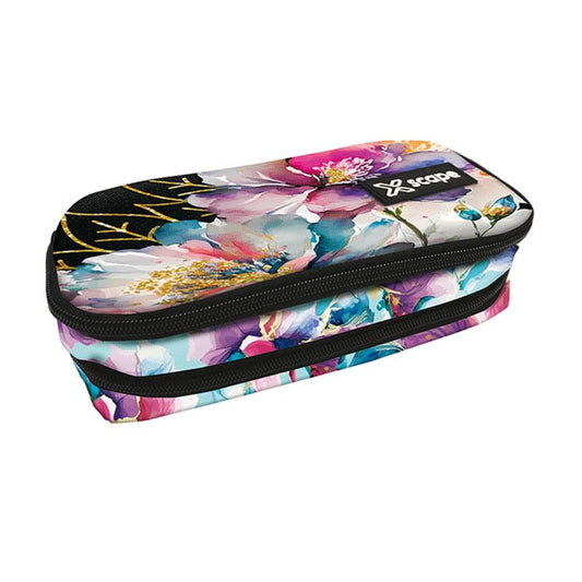 Овален ученически несесер Xscape Flowers