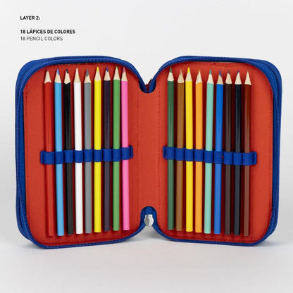 Ученически несесер с три отделения и съдържание Avengers