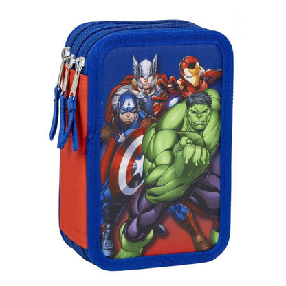 Ученически несесер с три отделения и съдържание Avengers