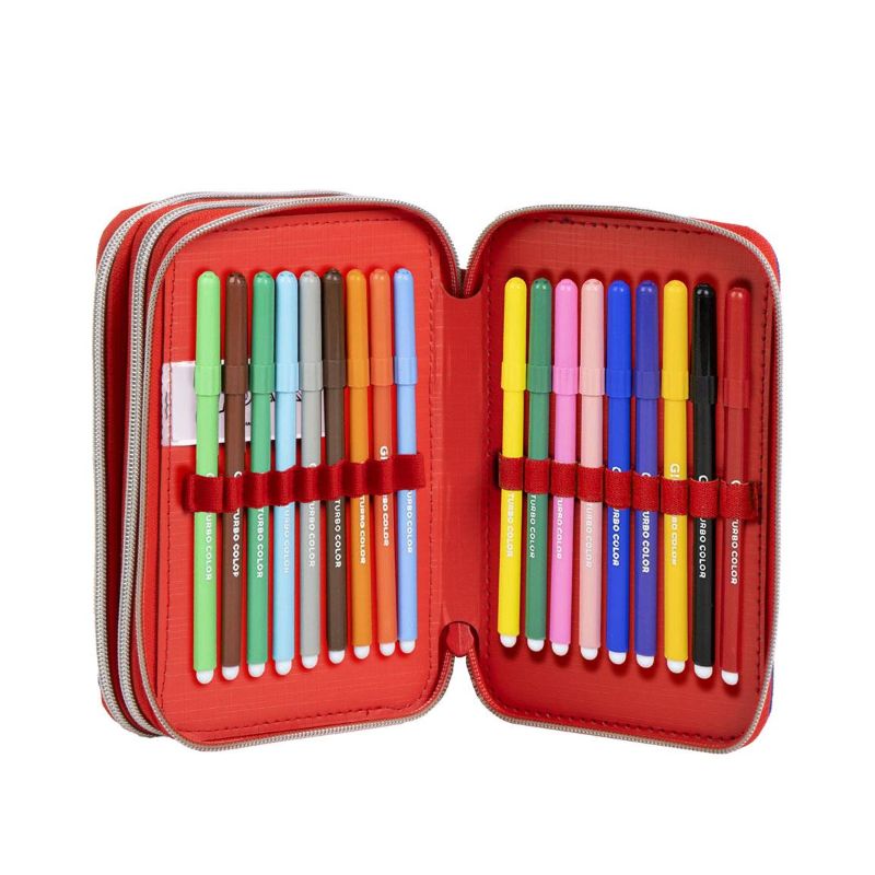 Ученически несесер с три отделения и съдържание Spiderman