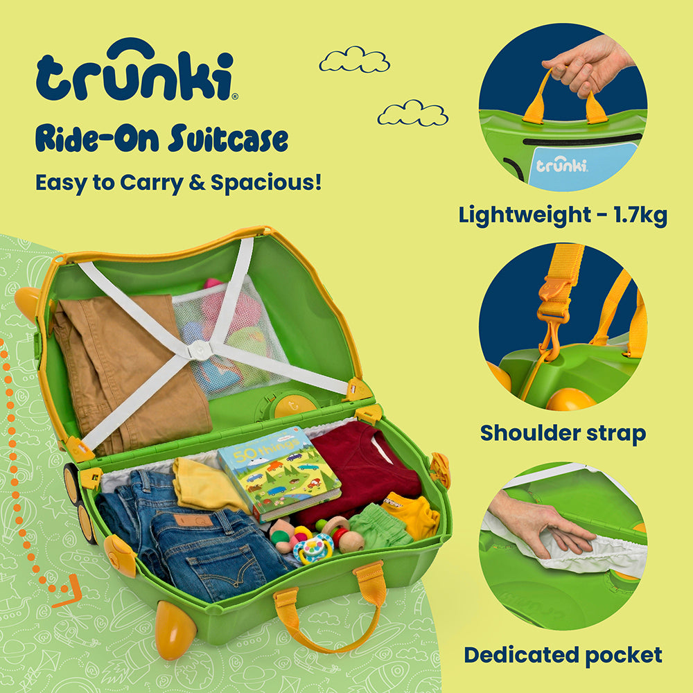 Детски куфар Trunki Tilly the Tractor Green
