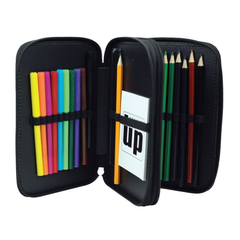 Ученически несесер със съдържание и две отделения Dinosaur Alien